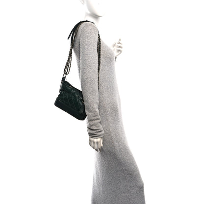 Chanel Aged Calfskin Quilted Small Gabrielle Hobo Dark Green 2 of 10