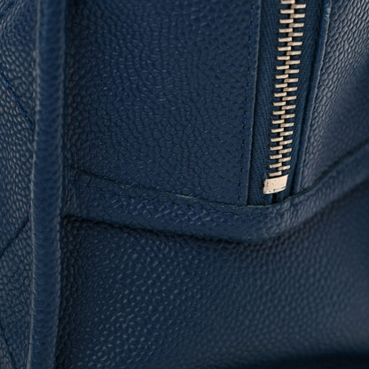 Chanel Caviar Quilted Small Deauville Bowling Bag Blue 14 of 14