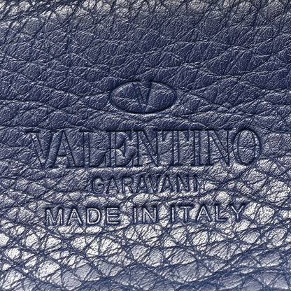 Valentino Garavani Pebbled Calfskin Small Rockstud Flip-Lock Messenger Bag Pure Blue 6 of 9