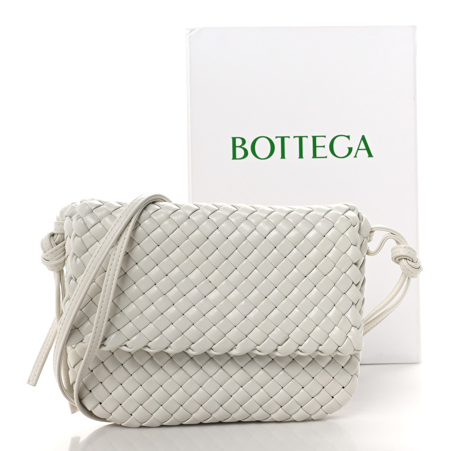 Bottega Veneta Nappa Intrecciato Cobble Messenger Bag White 10 of 10