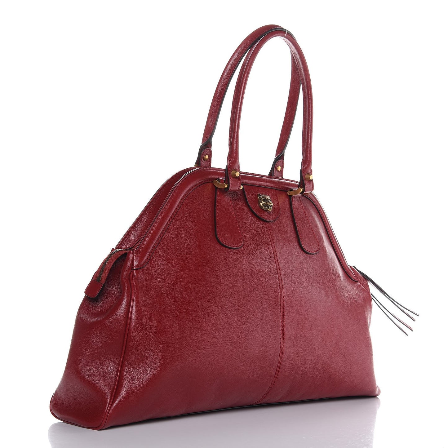 Calfskin Large Re(Belle) Top Handle Bag Red