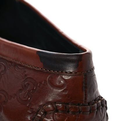 Gucci Calfskin Monogram Horsebit Guccissima Loafers 38.5 Brown 10 of 11