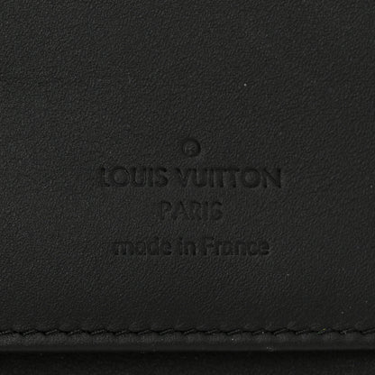Louis Vuitton Grained Calfskin Aerogram Zippy Wallet Black 6 of 7