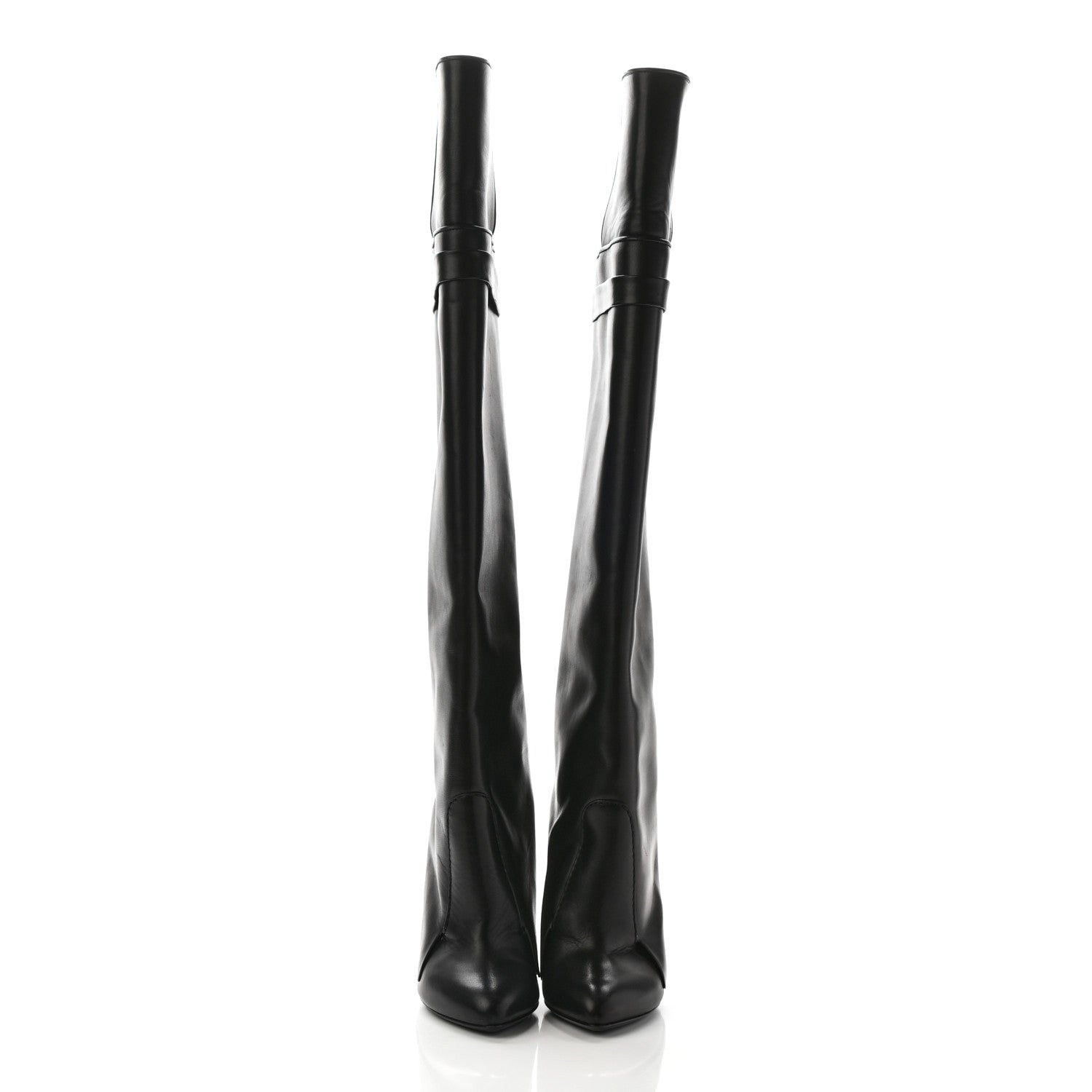 Givenchy Calfskin Shark Look Over The Knee Boots 36 Black 2 of 19
