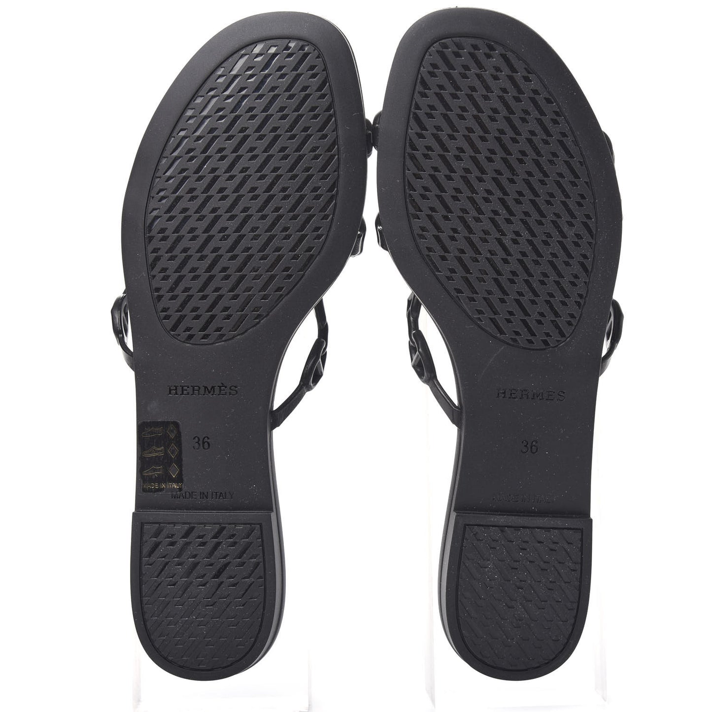 Rubber Chaine d'Ancre Rivage Sandals 36 Black