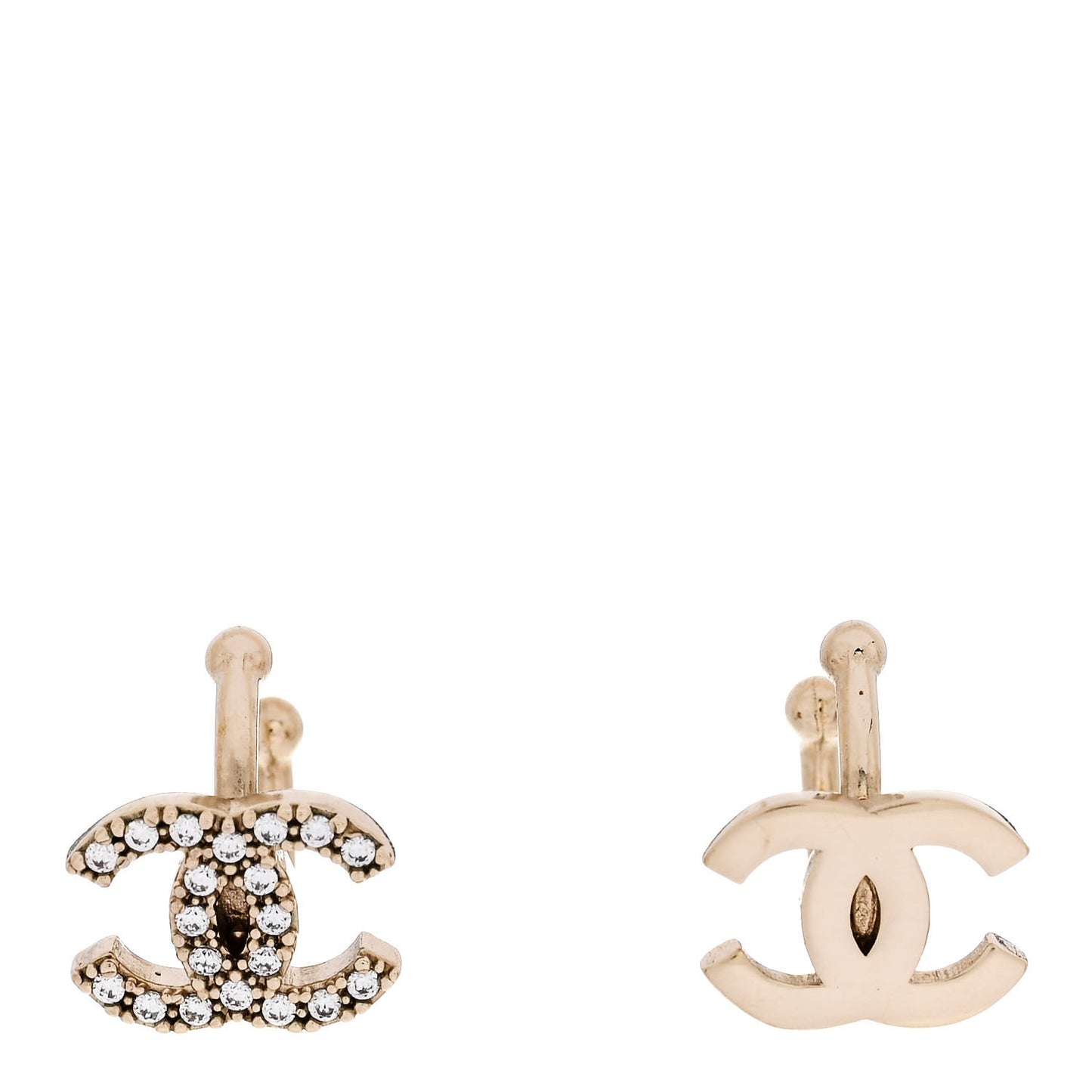 Metal Strass Lip Ring Set Gold