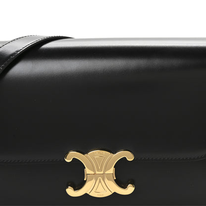 Celine Shiny Calfskin Medium Triomphe Black 10 of 13