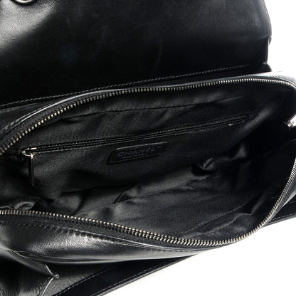 Chanel Lambskin Quilted Citizen Zip Large Flap Black 5 of 8