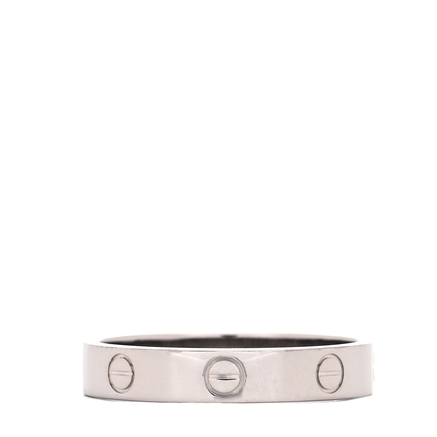 18K White Gold 3.5mm LOVE Wedding Band Ring 60 9