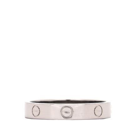 Cartier 18K White Gold 3.5mm LOVE Wedding Band Ring 60 9 3 of 5