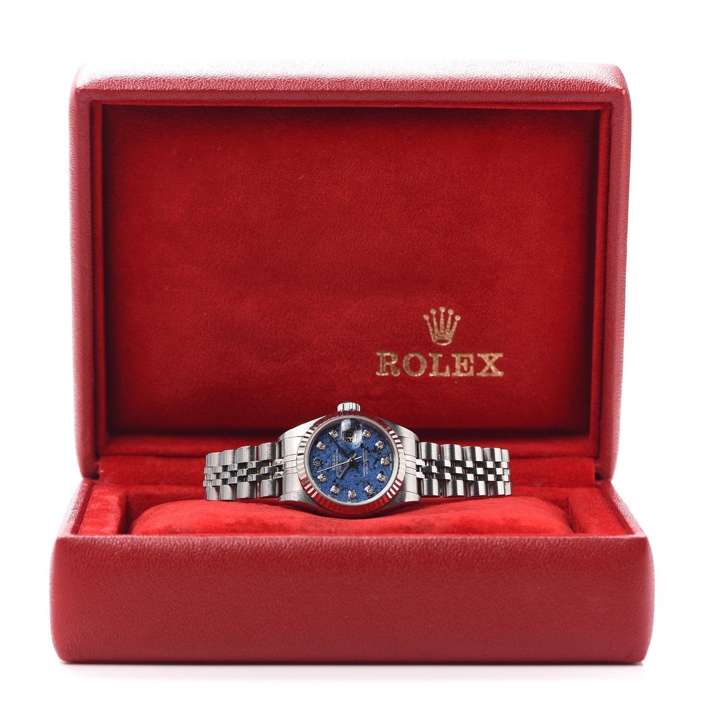Stainless Steel 18K White Gold Diamond 26mm Oyster Perpetual Datejust Watch Sodalite 179174