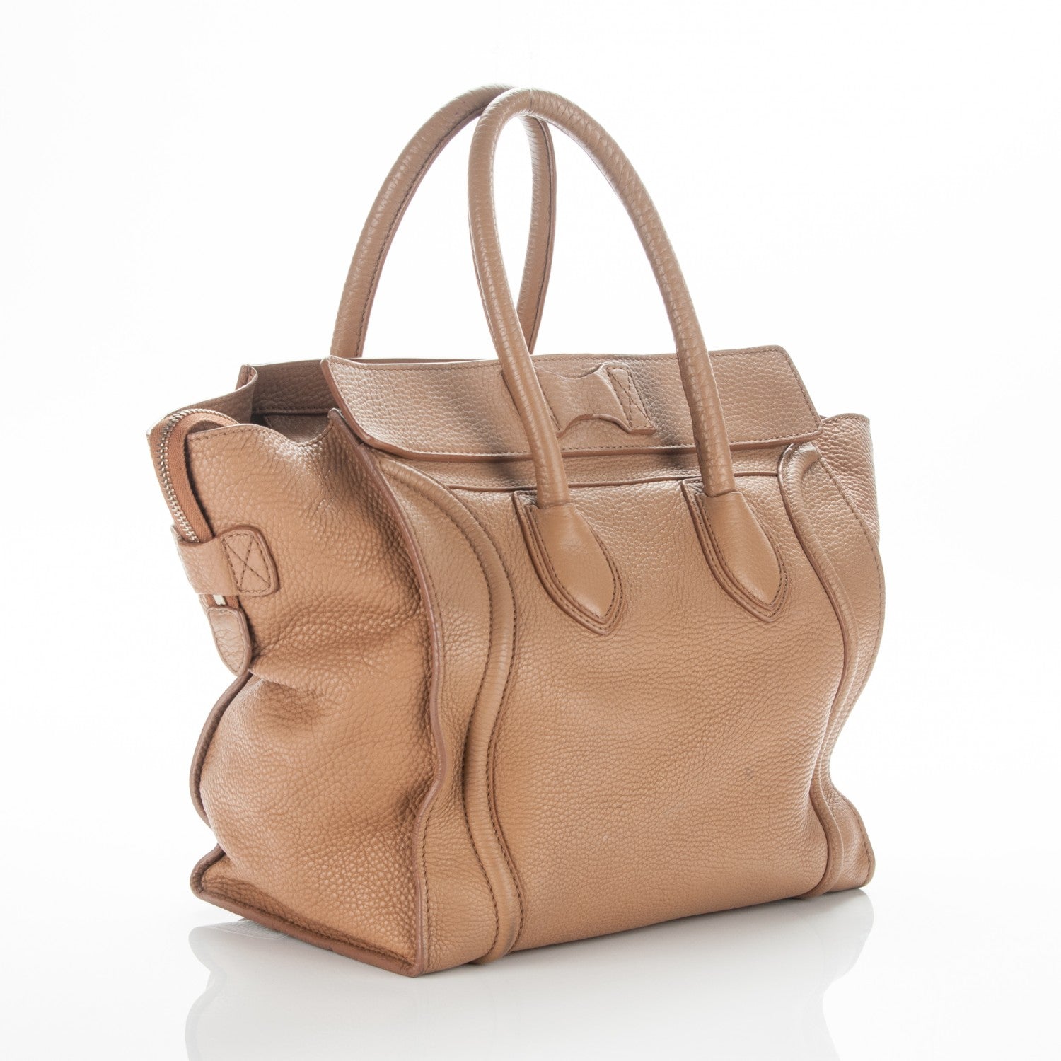 Celine Pebbled Calfskin Mini Luggage Camel 3 of 15