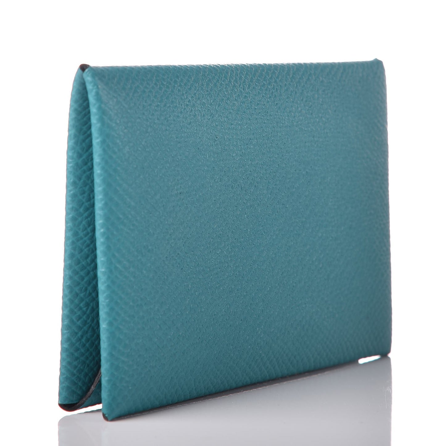 Epsom Calvi Card Case Bleu Paon