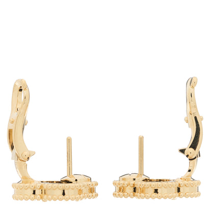 Van Cleef & Arpels 18k Yellow Gold Black Onyx Vintage Alhambra Earrings 3 of 5