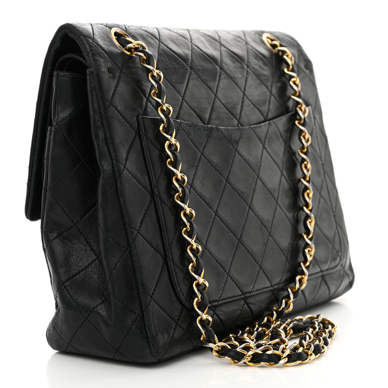 Chanel Lambskin Quilted Medium Double Flap Black 3 of 15