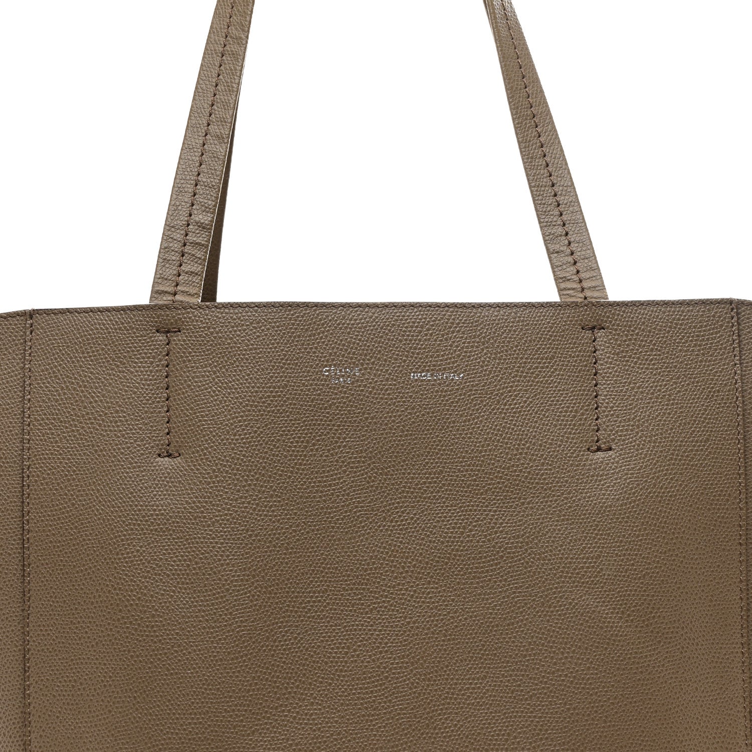 Celine Grained Calfskin Medium Horizontal Cabas Phantom Taupe