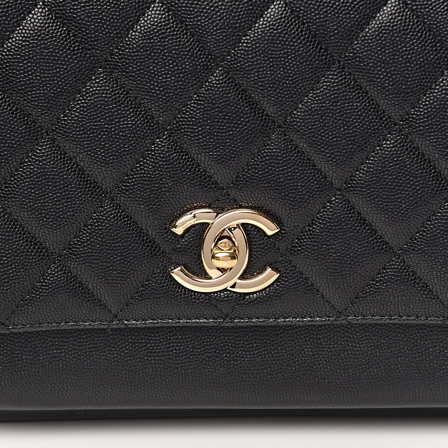 Caviar Quilted Large Business Affinity Flap Black