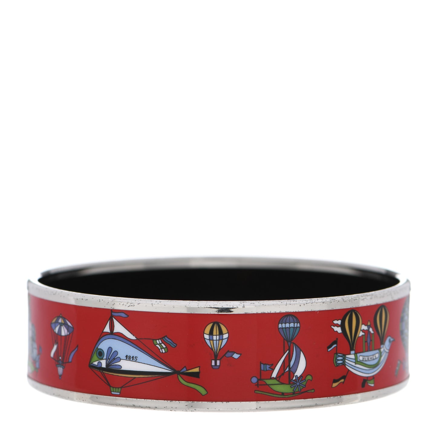 Enamel Printed Wide Les Folies Du Ciel Bracelet 70 Red