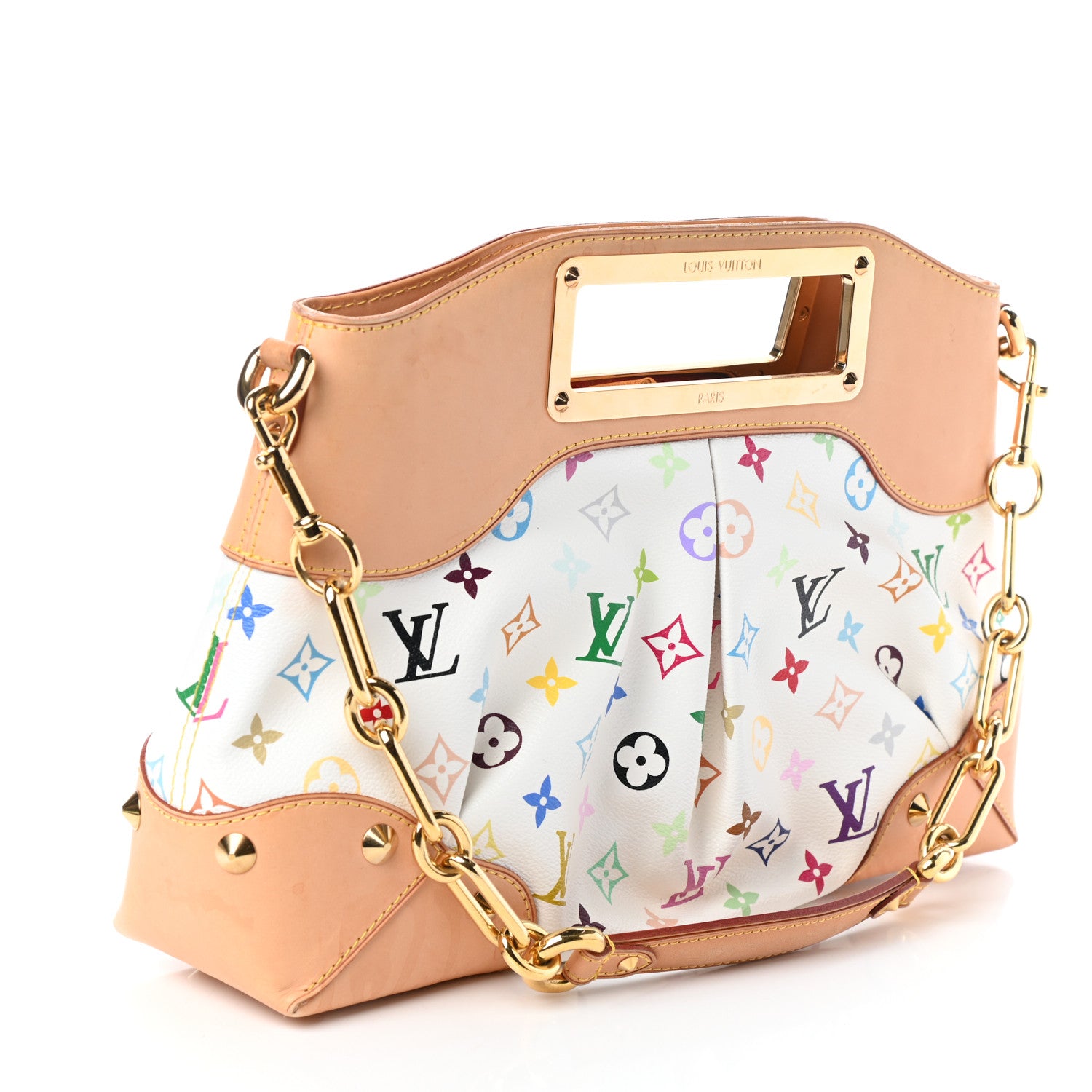 Louis Vuitton Monogram Multicolor Judy MM White 3 of 9