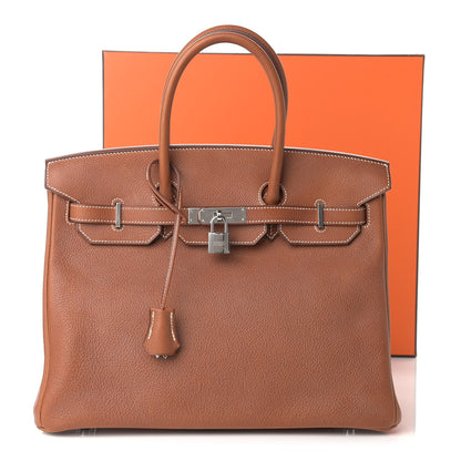 Hermes Natural Barenia Faubourg Birkin 35 Fauve 21 of 21