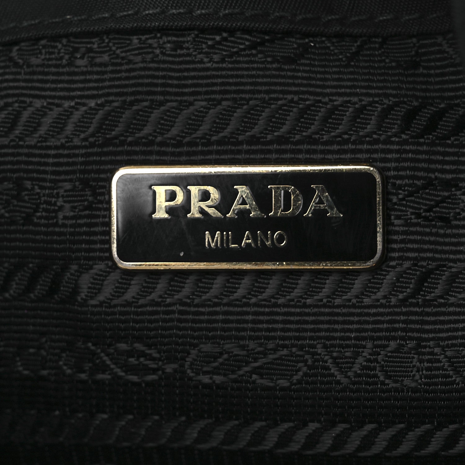 Prada Saffiano Tessuto Nylon Mini Bucket Crossbody Bag Black 6 of 14