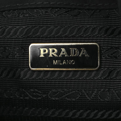 Prada Saffiano Tessuto Nylon Mini Bucket Crossbody Bag Black 6 of 14