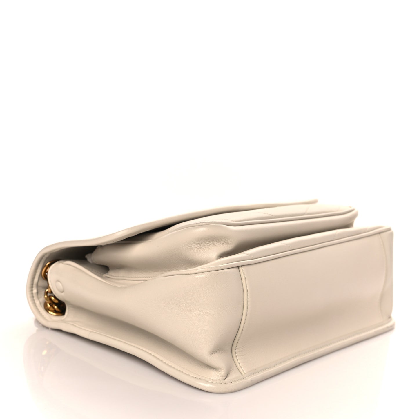 Lambskin Matelasse Monogram Medium Niki Chain Satchel Ivory