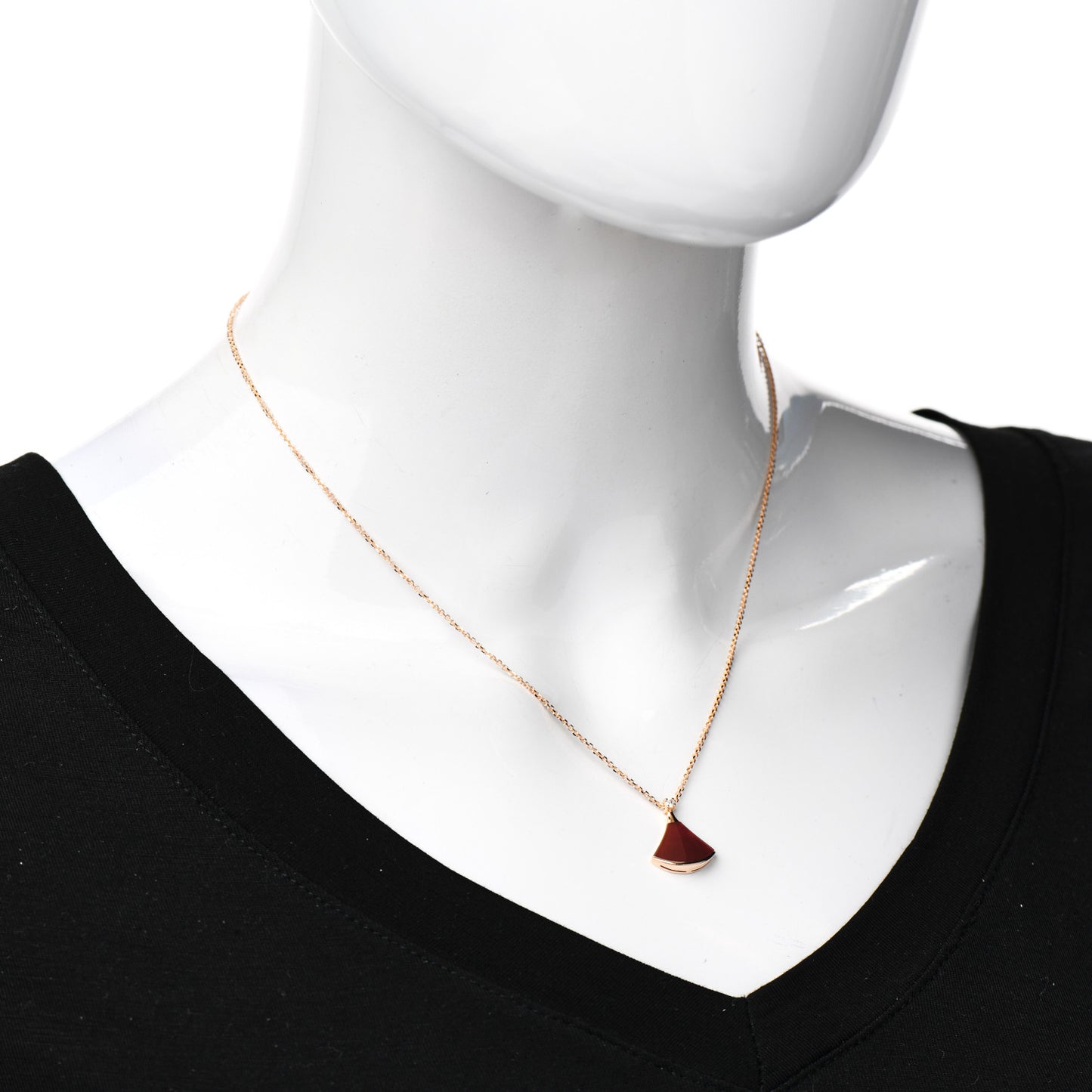 18K Rose Gold Diamond Carnelian Divas' Dream Pendant Necklace
