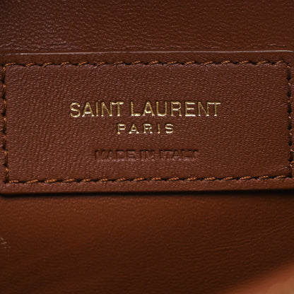 Saint Laurent Raffia Calfskin Round Camera Bag Golden Ecru Brick 6 of 11