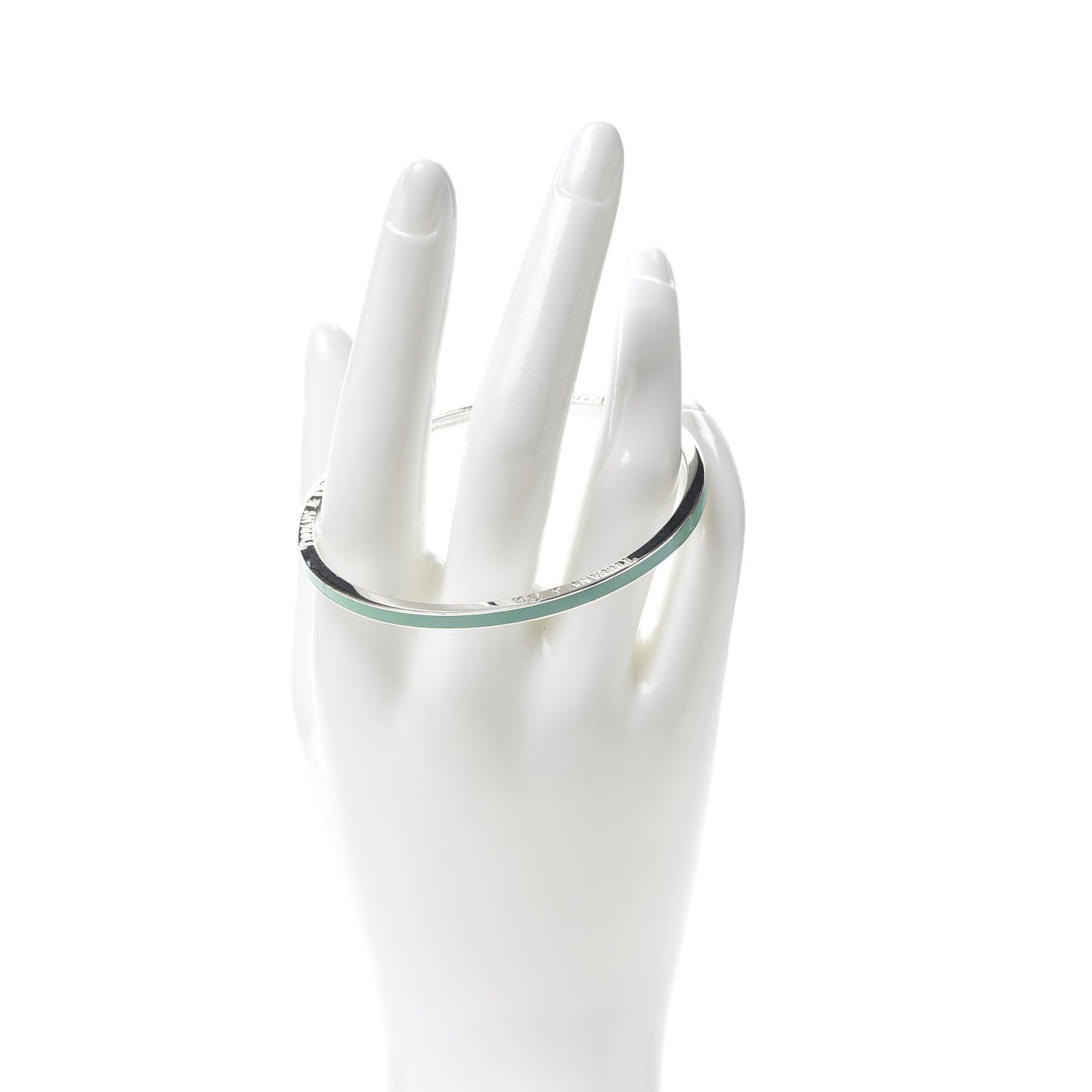Sterling Silver Enamel Bangle Bracelet Blue