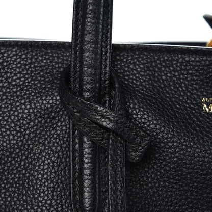 Alexander McQueen Pebbled Calfskin Large Skull Padlock Zip Around Tote Black 12 of 13