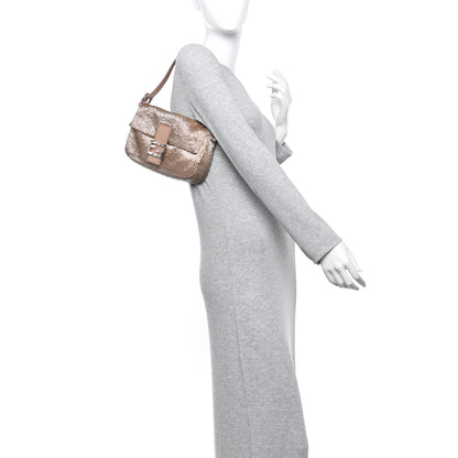 Fendi Beaded Baguette Beige 2 of 15