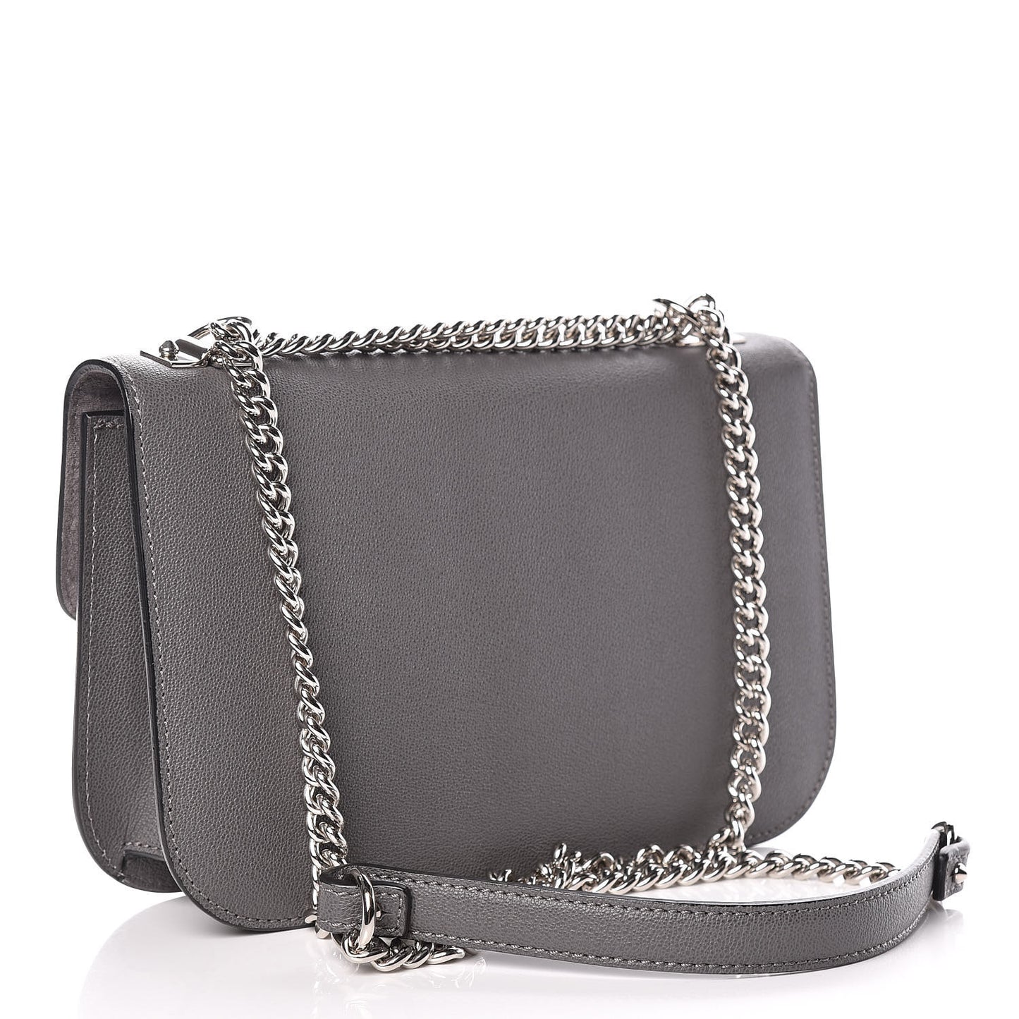 Calfskin Medium Insignia Flap Grey