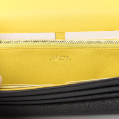Celine Drummed Calfskin Large Multifunction Flap Wallet Black 7 of 10