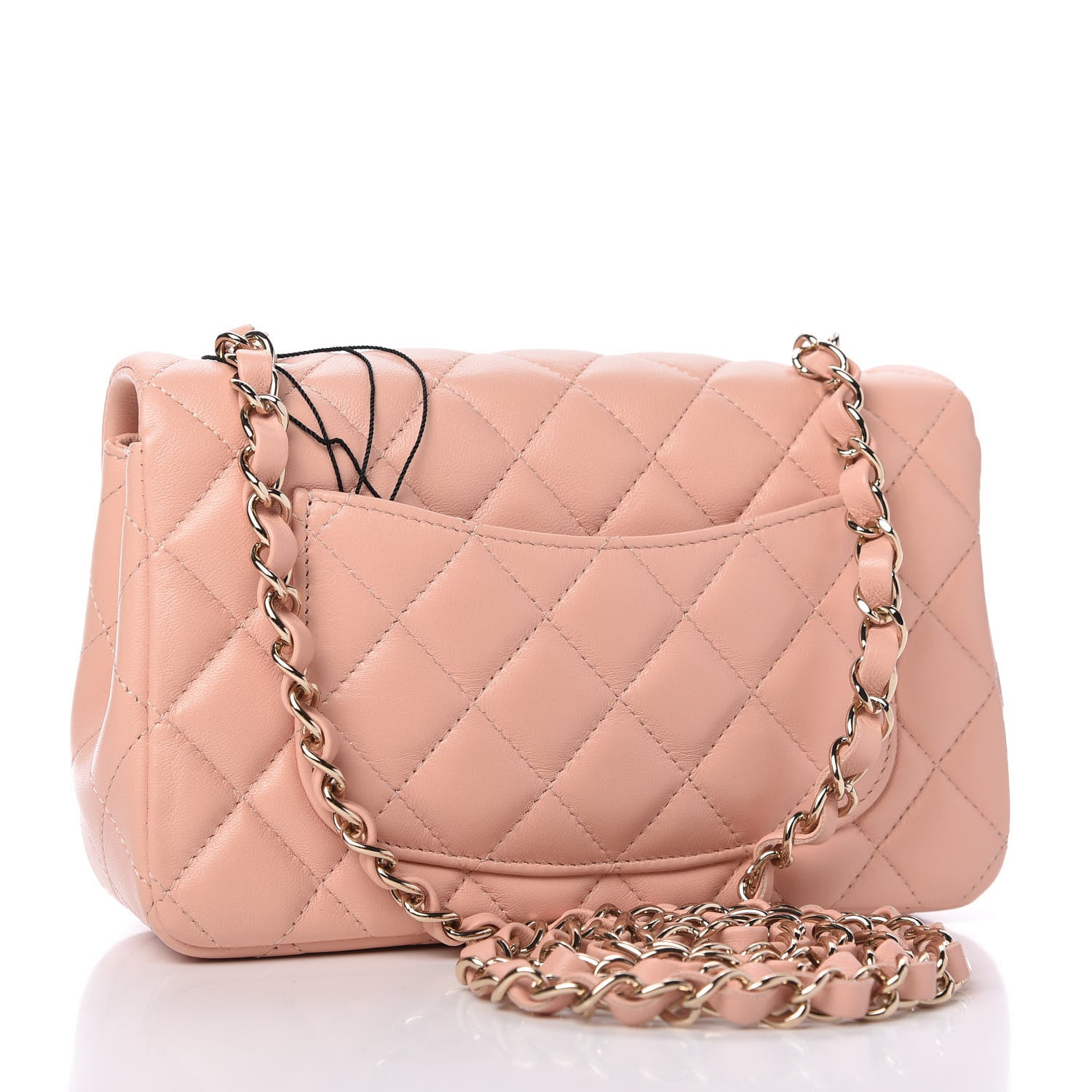 Chanel Lambskin Quilted Mini Rectangular Flap Light Pink 3 of 11