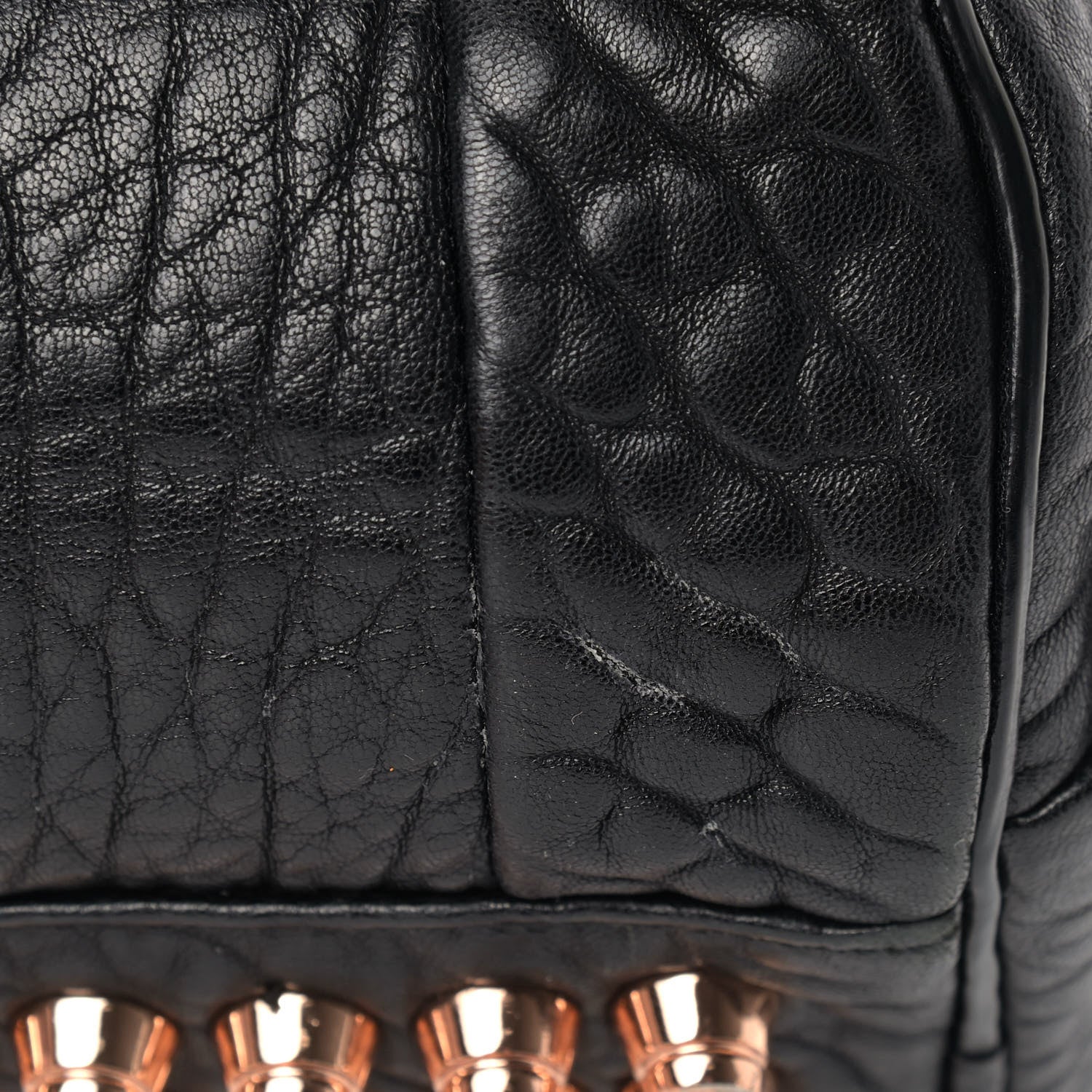 Alexander Wang Pebbled Lambskin Mini Rockie Black Rose Gold Hardware 10 of 11