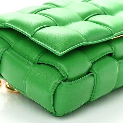Bottega Veneta Lambskin Maxi Intreccio Padded Chain Cassette Crossbody Bag Grass 8 of 9