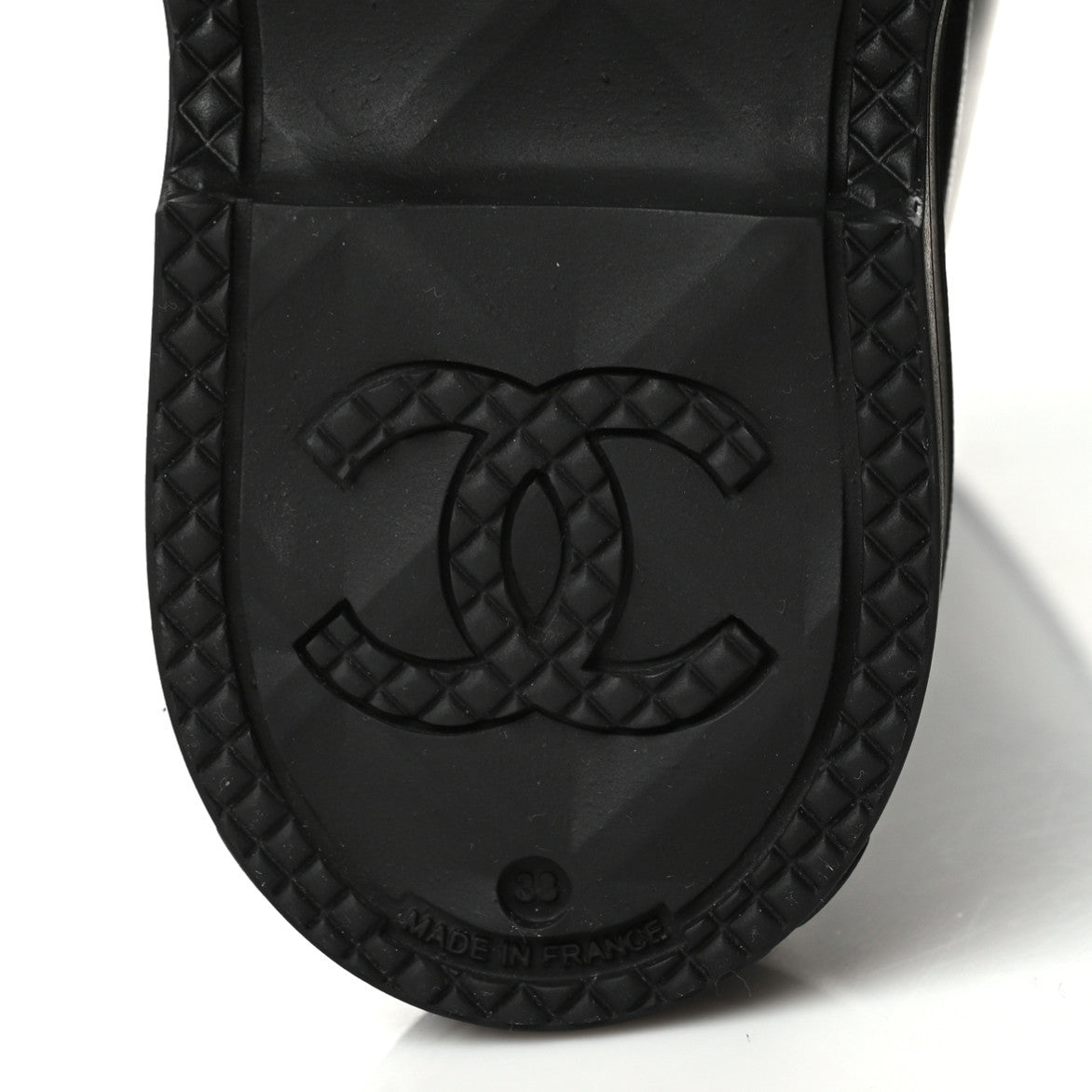 Chanel Caoutchouk CC High Boots 38 Black 6 of 8