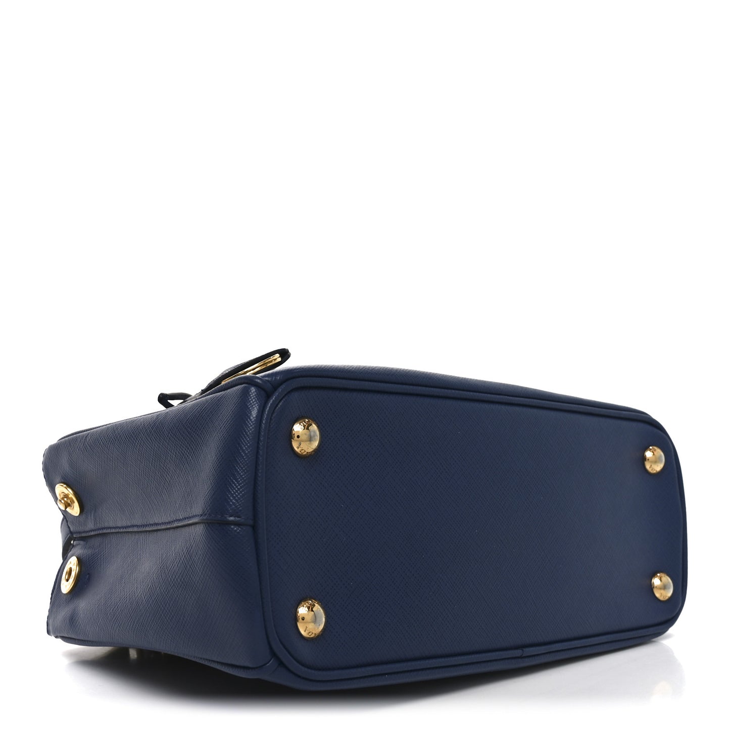 Saffiano Lux Mini Galleria Double Zip Tote Bluette