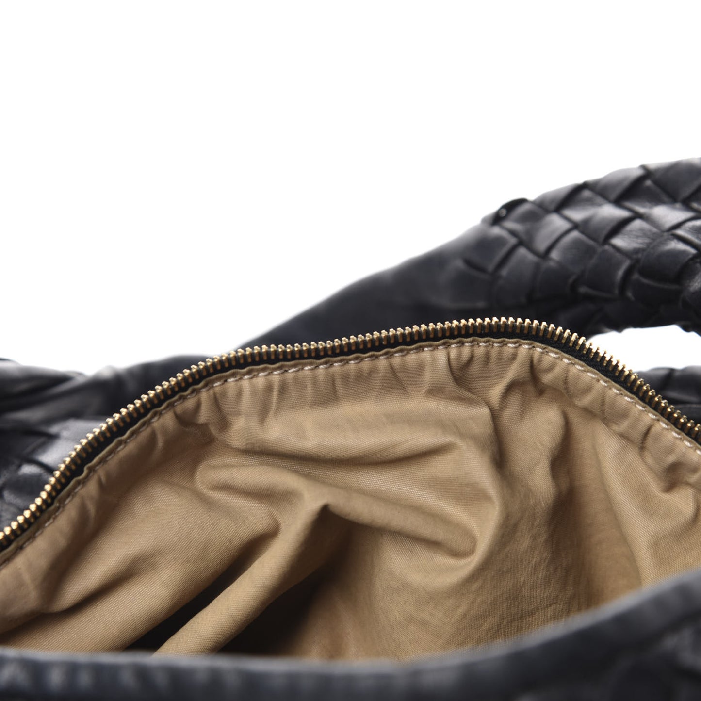 Nappa Intrecciato Veneta Hobo Black
