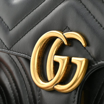 Gucci Calfskin Matelasse Mini GG Marmont Shoulder Bag Black 15 of 16