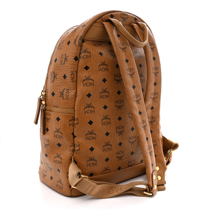 MCM Visetos Studded Medium Dual Stark Backpack Cognac 3 of 11