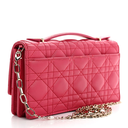 Christian Dior Lambskin Cannage Mini My Dior Bag Passion Pink 3 of 11