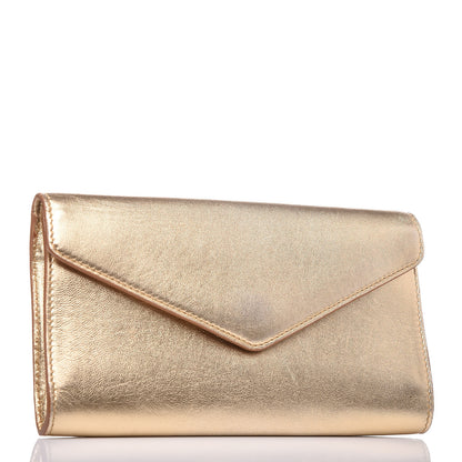 Saint Laurent Metallic Calfskin Y-Mail Clutch Gold 3 of 10