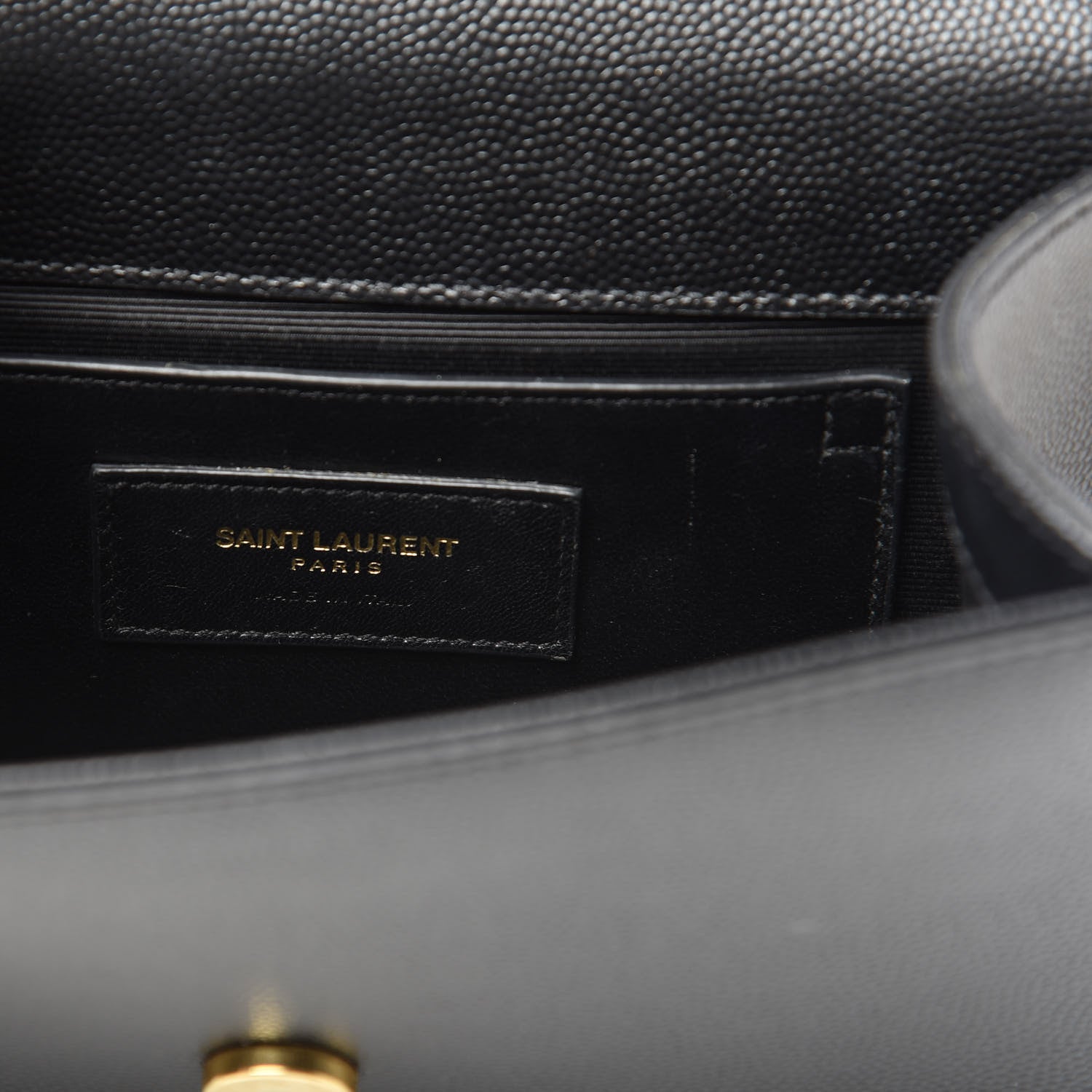 Saint Laurent Grain De Poudre Small Monogram Kate Satchel Black 6 of 10