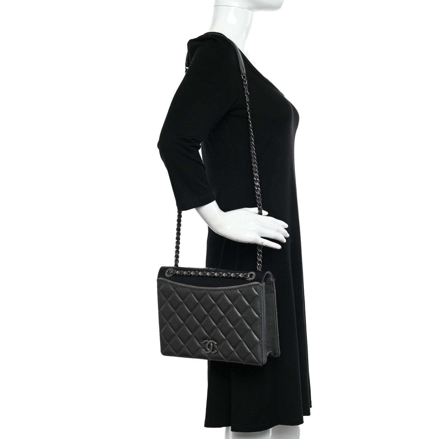 Chanel Metallic Calfskin Quilted Ballerine Flap Silver 2 of 15