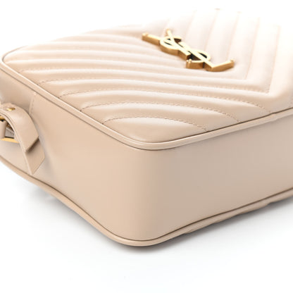 Saint Laurent Calfskin Matelasse Monogram Lou Camera Bag Dark Latte 8 of 9