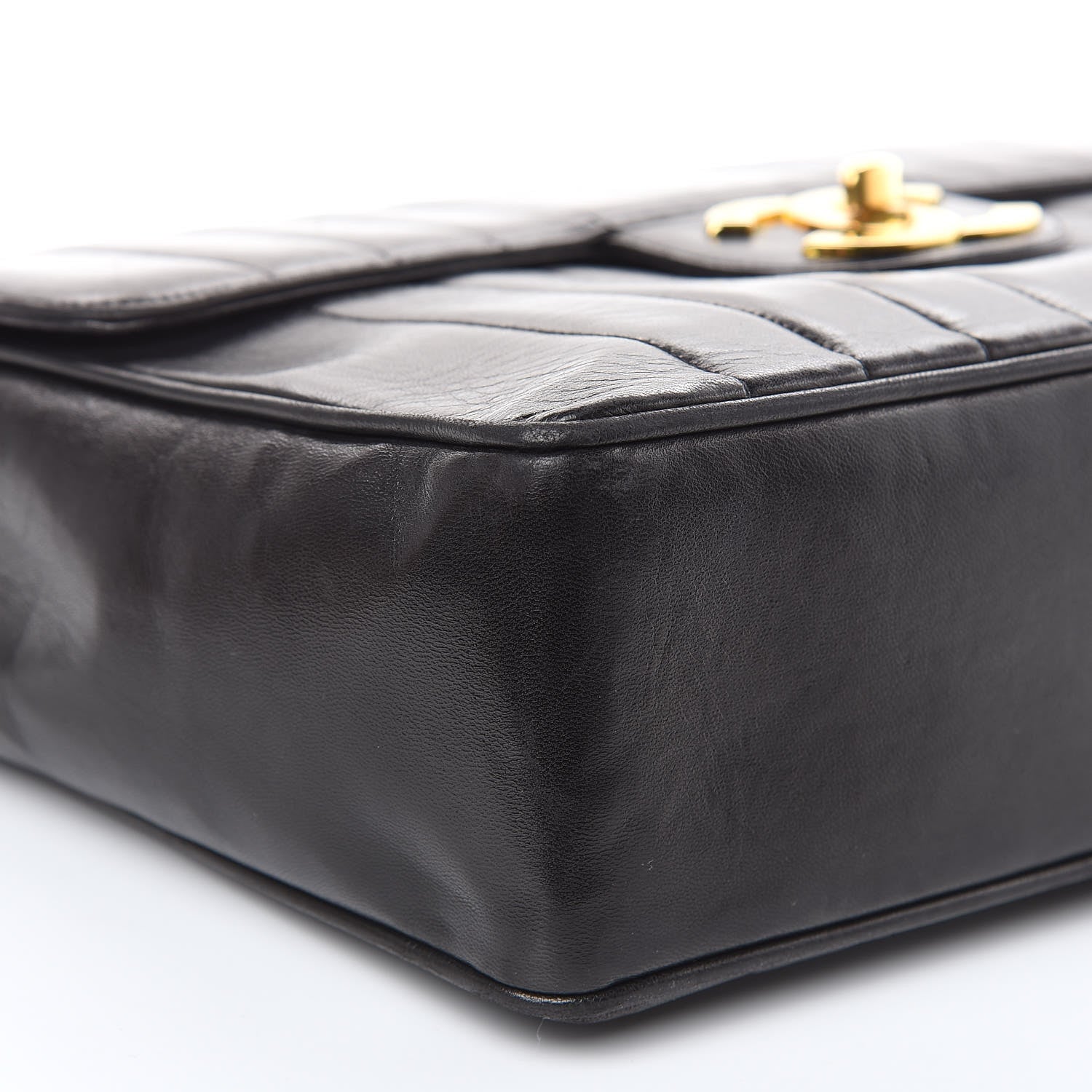 Chanel Lambskin Vertical Quilt Jumbo Single Flap Black 9 of 21