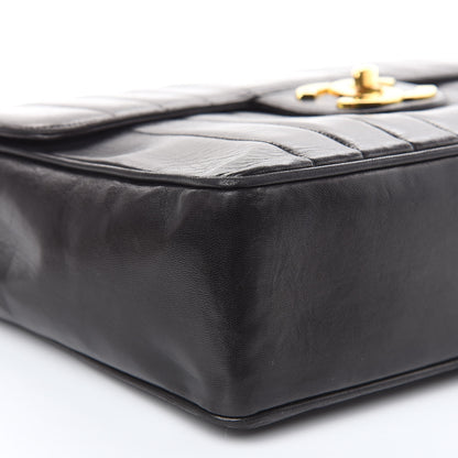 Chanel Lambskin Vertical Quilt Jumbo Single Flap Black 9 of 21