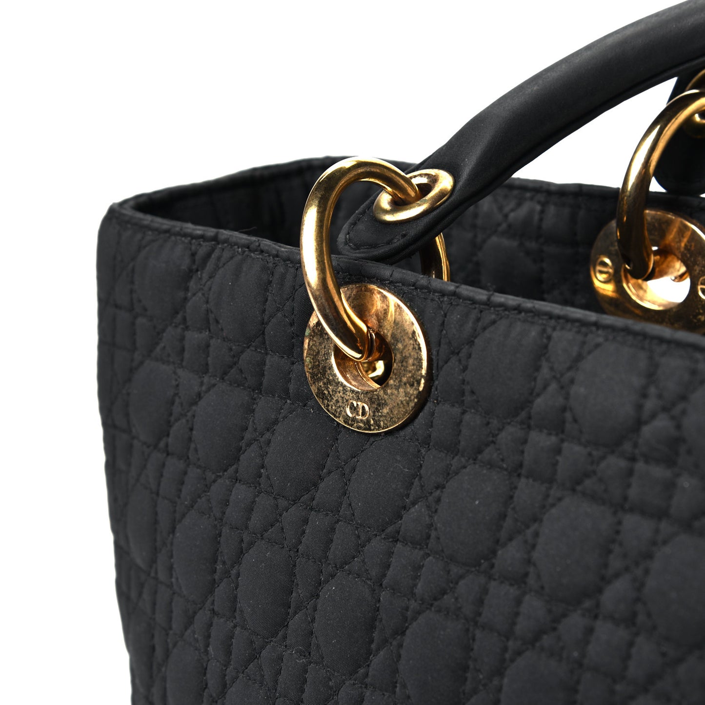 Nylon Cannage Large Lady Dior Black